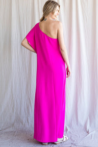 One-Shoulder Neckline Maxi Dress