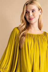 Peasant Sleeve Ruffled Top