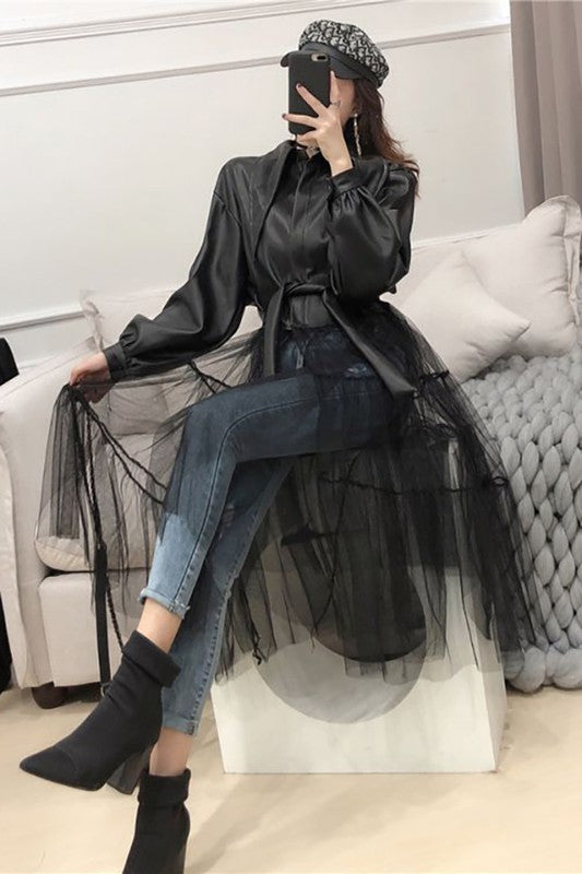 Long Sleeve Jacket with Lace