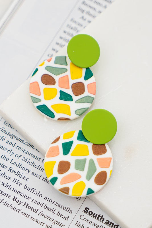 Multi color drop earrings