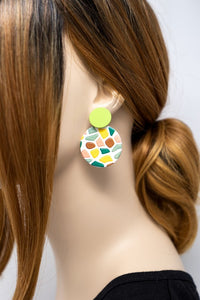Multi color drop earrings