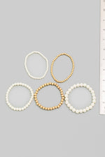 Load image into Gallery viewer, Pearl Beaded Bracelet Set
