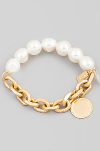 Chain Pearl Bracelet