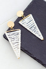 Load image into Gallery viewer, Raffia Straw Drop Earrings
