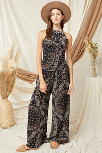 Printed High Waisted Wide Leg Pants