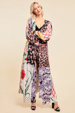 Load image into Gallery viewer, Patchwork Printed Jacket Dress &amp; Pants Set
