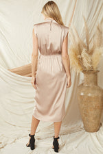 Load image into Gallery viewer, Cowl Neck Sleeveless Midi Dress
