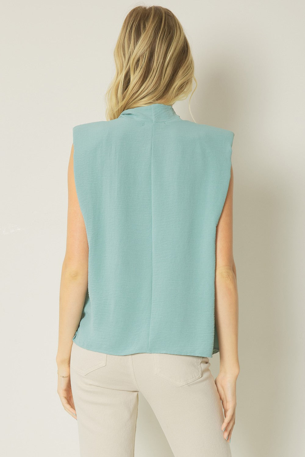 Aloe Cowl Neck Sleeveless Top