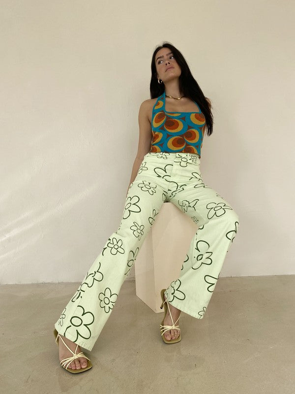 Daisy Printed Pants