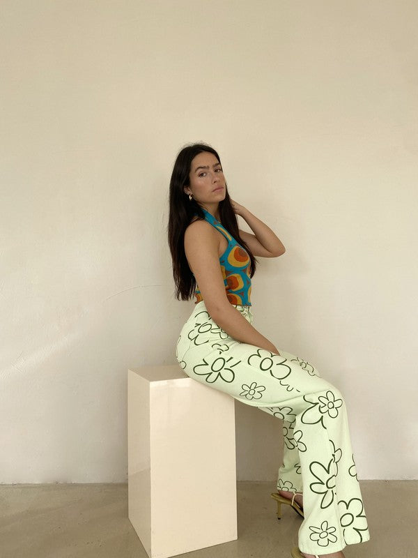 Daisy Printed Pants