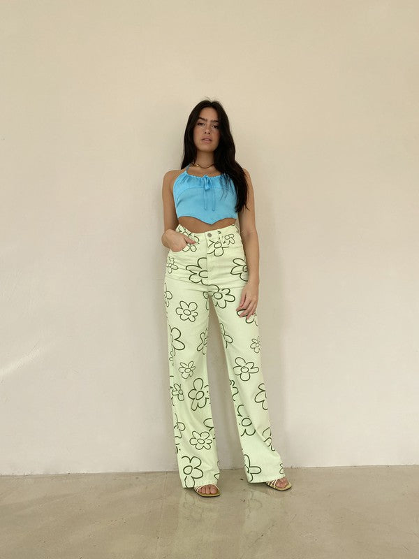 Daisy Printed Pants