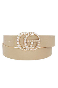 Multi Pearl Buckle Belt