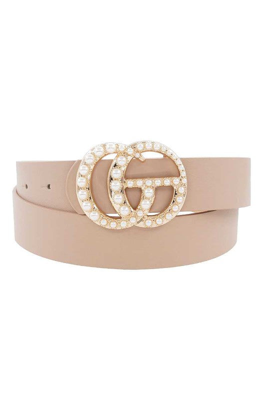 Multi Pearl Buckle Belt