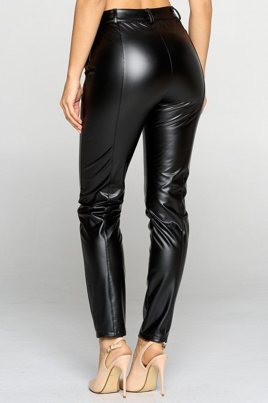 High Waist Front Seam Detail Pants