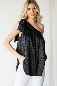 Self-Tie One-Shoulder Top