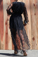 Load image into Gallery viewer, Black Sequin Hi-Low Dress
