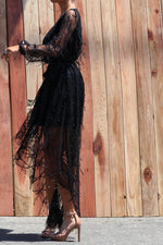 Load image into Gallery viewer, Black Sequin Hi-Low Dress
