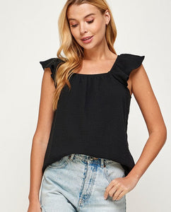 Ruffled Strap Top