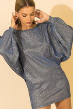 Load image into Gallery viewer, Mini Dress/Tunic with Dolman Style Sleeves
