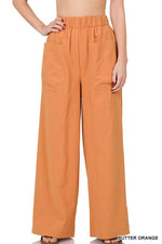 Load image into Gallery viewer, Woven Cotton Wide Leg Pants
