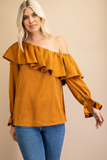 Load image into Gallery viewer, Off The Shoulder Ruffle Top
