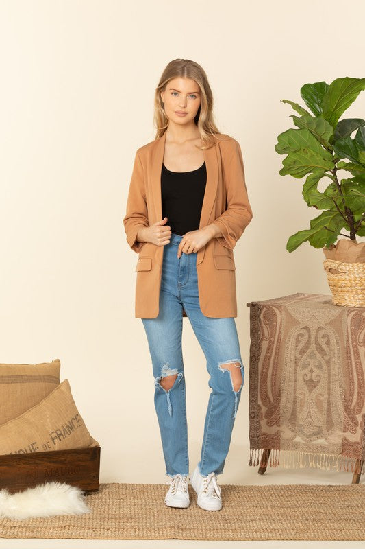 Oversized Sleeve Shirring Jacket