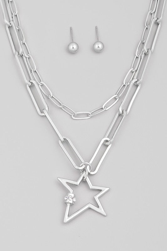 Star Pendant Necklace Set