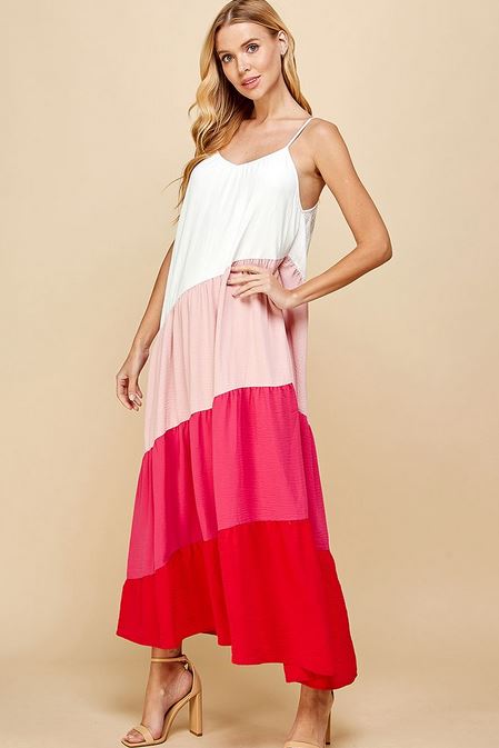 Color Block Maxi Dress