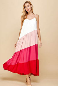 Color Block Maxi Dress