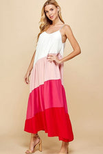 Load image into Gallery viewer, Color Block Maxi Dress
