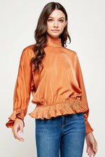 Load image into Gallery viewer, Ruffle Pleated Blouse
