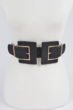 Load image into Gallery viewer, Two Buckle Faux Suede Belt
