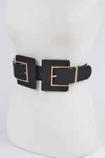 Load image into Gallery viewer, Two Buckle Faux Suede Belt
