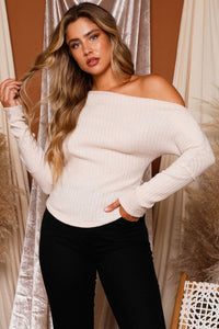 Off shoulder Knit Top