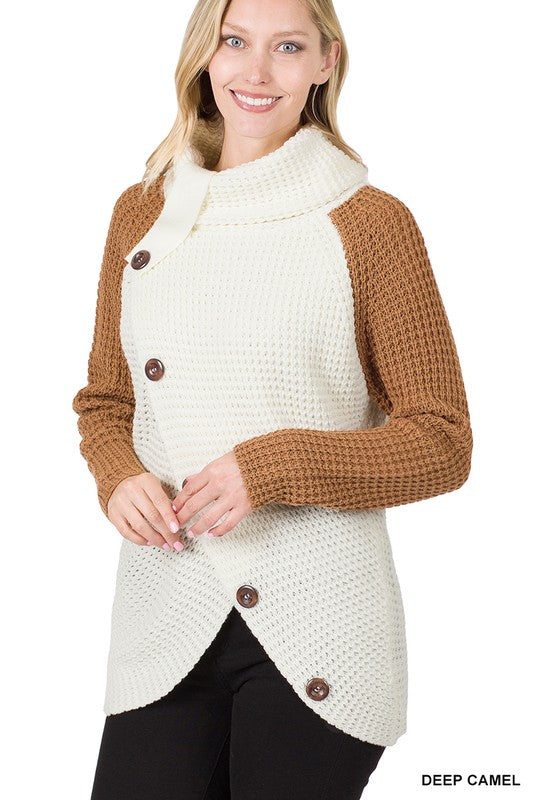 Asymmetrical wrap sweater best sale