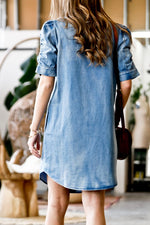 Load image into Gallery viewer, Denim Distressed Dress
