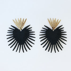 Colored Metal Spikes Earrings