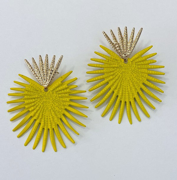 Colored Metal Spikes Earrings