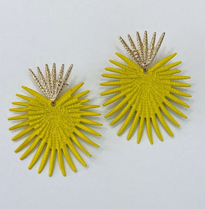 Colored Metal Spikes Earrings