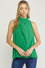 Load image into Gallery viewer, Solid Sleeveless Cowl Neck Top
