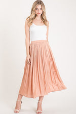 Load image into Gallery viewer, Satin High- Waist Midi Skirt
