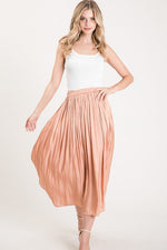 Load image into Gallery viewer, Satin High- Waist Midi Skirt
