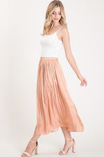 Load image into Gallery viewer, Satin High- Waist Midi Skirt
