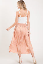 Load image into Gallery viewer, Satin High- Waist Midi Skirt
