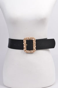 Glitter Beads Rectangle Belt