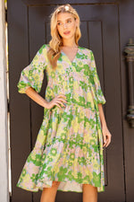 Load image into Gallery viewer, Floral Print Loose Fit Dress
