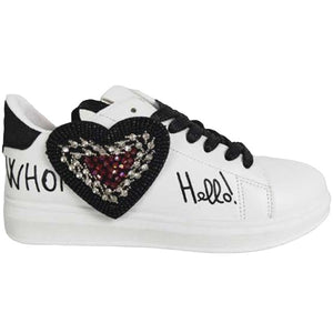 Heart Black Sneakers