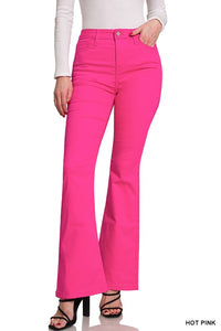 High-Rise Bootcut Hot Pink Denim