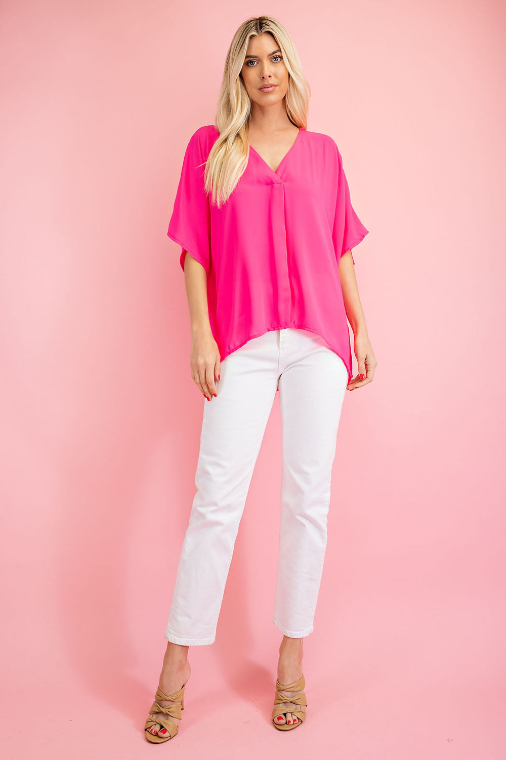 V-Neck Sleeve Blouse