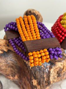 Wood Bead Decor Bangle